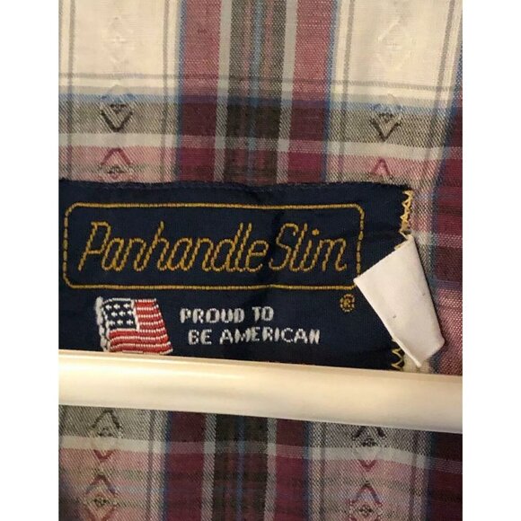Panhandle Slim 17 1/2 Western Pearl Button Shirt Proud To Be An American - Picture 2 of 3